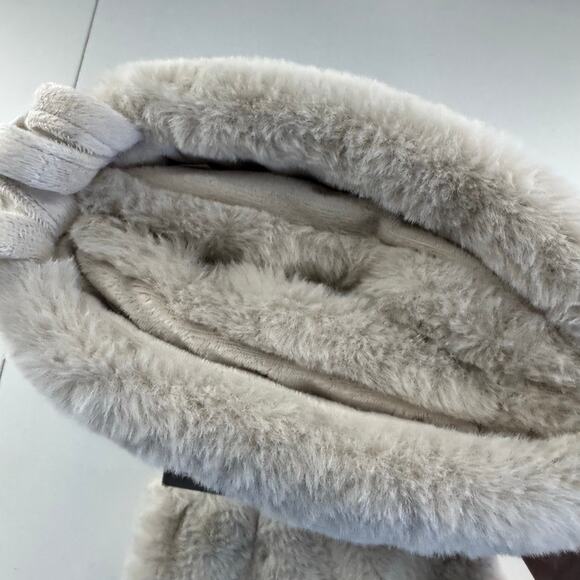 HTF Martha Stewart Home Faux Fur Stocking Set of 2 Tan/Beige 22" Christmas - Picture 4 of 7